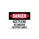 Acetylene No Smoking Decal (Non Reflective)