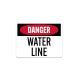 OSHA Water Line Aluminum Sign (Non Reflective)