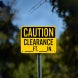 Write-On OSHA Clearance Ft In Aluminum Sign (Non Reflective)