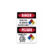 Bilingual OSHA Diesel Fuel No Smoking No Open Flames Aluminum Sign (Non Reflective)