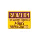 Radiation Warning Aluminum Sign (Non Reflective)