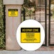 No Spray Zone Residential Area Aluminum Sign (Non Reflective)