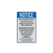 Notice This Is An Equine Facility Aluminum Sign (EGR Reflective)