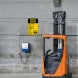 Engage Forklift Parking Brake Aluminum Sign (Non Reflective)