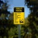 Engage Forklift Parking Brake Aluminum Sign (Non Reflective)