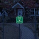 Dogs At Play, Keep Gate Closed Aluminum Sign (HIP Reflective)