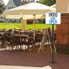 Patio Now Open Aluminum Sign (Non Reflective)