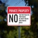 Private Property No Tractors Trucks Buses Aluminum Sign (Non Reflective)
