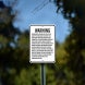 North Carolina Agritourism There Is No Liability For An Injury Or Death Aluminum Sign (Non Reflective)