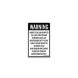 Texas Agritourism There Is No Liability For An Injury Or Death Aluminum Sign (Non Reflective)