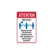Maintain At Least 6 Feet Distance Aluminum Sign (Non Reflective)