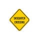 Sasquatch Crossing Aluminum Sign (Non Reflective)