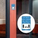 Practice Social Distancing While Inside The Fitness Center Aluminum Sign (Non Reflective)
