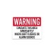 OSHA Evacuate This Area Immediately Decal (Non Reflective)