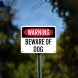 Warning Beware Of Dog Aluminum Sign (Non Reflective)