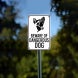 Bilingual Beware of Dangerous Dog Aluminum Sign (Non Reflective)