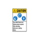 ANSI Face Shield Apron & Rubber Gloves Required Aluminum Sign (Non Reflective)