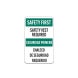 Bilingual OSHA Safety Vest Required Aluminum Sign (Non Reflective)