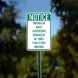 Parent Or Adult Supervision Required At All Times Aluminum Sign (Non Reflective)