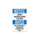 Bilingual OSHA Hairnet Required Beyond This Point Aluminum Sign (Non Reflective)