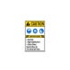 Construction Area Hard Hat High Visibility Vest Safety Shoes Must Be Worn Aluminum Sign (Non Reflective)