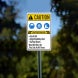 Construction Area Hard Hat High Visibility Vest Safety Shoes Must Be Worn Aluminum Sign (Non Reflective)