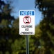 Notice Cellphone Use Prohibited Aluminum Sign (Non Reflective)