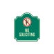 No Soliciting Symbol Aluminum Sign (Non Reflective)