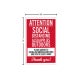 Attention Social Distancing Also Applies Outdoors Corflute Sign (Non Reflective)