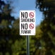 Bilingual No Smoking Plastic Sign