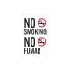 Bilingual No Smoking Plastic Sign
