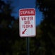 Stop Here Wait For Gate To Open Aluminum Sign (HIP Reflective)
