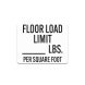 Write-On Floor Load Limit Plastic Sign
