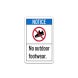 ANSI No Outdoor Footwear Plastic Sign