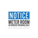 OSHA Meter Room Authorized Personnel Only Plastic Sign