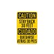 Bilingual OSHA Stay Back 30 Feet Plastic Sign