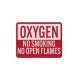 Oxygen, No Smoking Aluminum Sign (EGR Reflective)