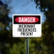 OSHA Microwave Frequencies Present Plastic Sign