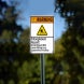 ANSI Entanglement Hazard Plastic Sign