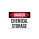 OSHA Chemical Storage Plastic Sign