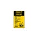 Engage Forklift Parking Brake Plastic Sign