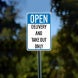 Delivery & Take Out Only Plastic Sign
