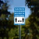 Please Practice Social Distancing While Inside Plastic Sign