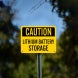OSHA Lithium Battery Storage Plastic Sign