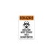 Biohazard Waste Storage Area Do Not Enter Plastic Sign