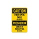 Bilingual OSHA Fiber Optic Cable No Copper Plastic Sign