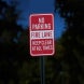 No Parking, Fire Lane Keep Clear Aluminum Sign (Diamond Reflective)