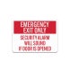 Fire & Emergency Exit Only Aluminum Sign (Non Reflective)