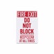 Emergency Exit Do Not Block Decal (Reflective)