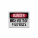 OSHA High Voltage 4160 Volts Decal (Reflective)